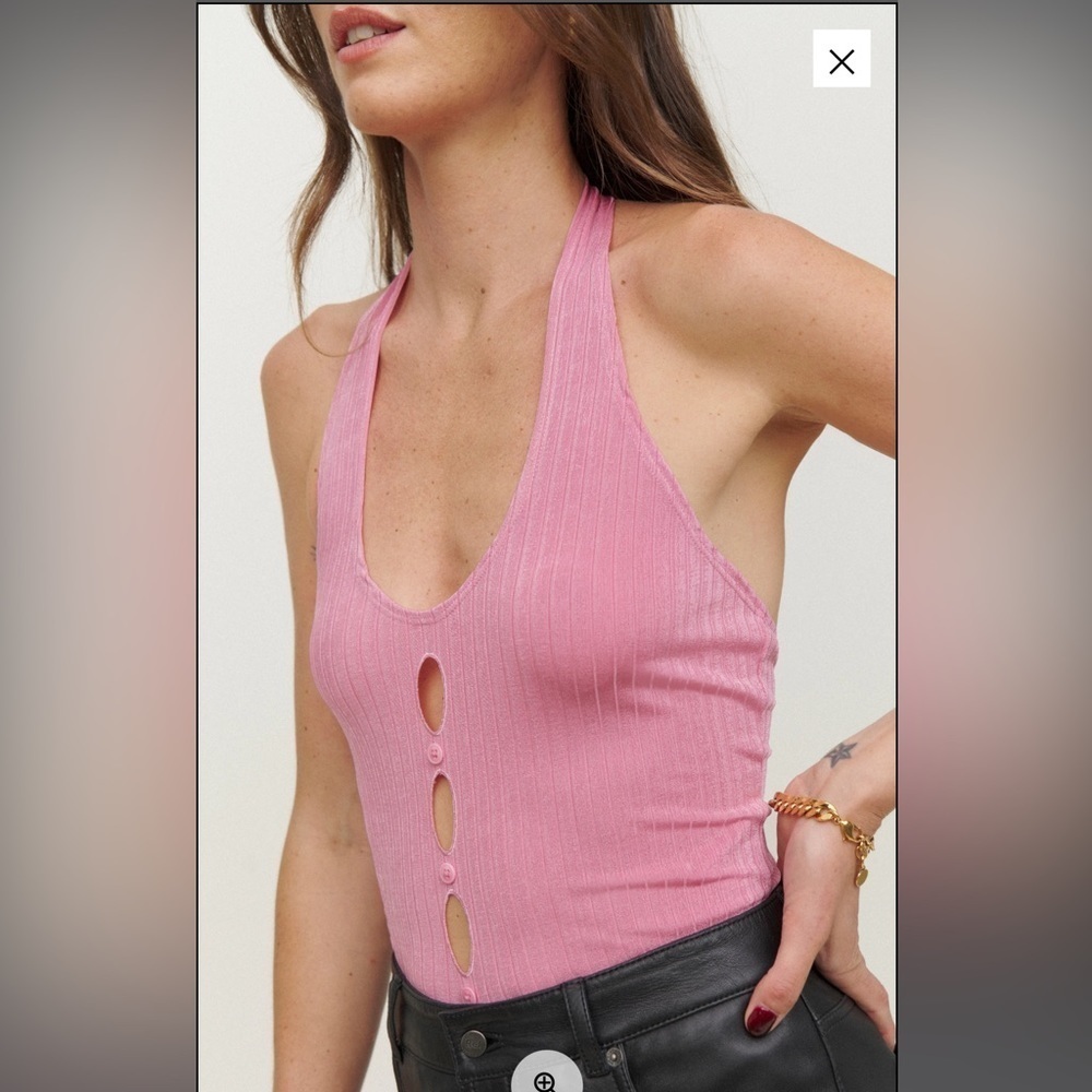 Reformation Liberty Knit Tank Color: Flamingo Small NWT